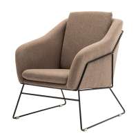 Top quality hot-sale velvet metal framework armchair sofa lounge chair