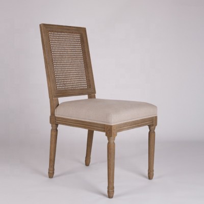 french provincial style mid century wood rattan danish dining chairs