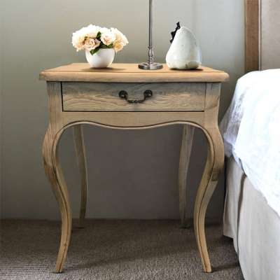 beauty wooden curved legs night stand table with drawers